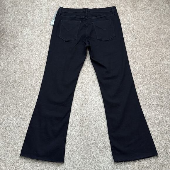NWT Hudson Nico Mid Rise Barefoot Bootcut Black Wash Raw Hem Jeans Size 32 - Picture 7 of 12